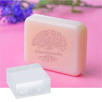 Clear Acrylic Soap Stamps DIY-WH0442-003-1