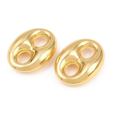Brass Oval Links Connector Charms KK-H292-47G-01-1