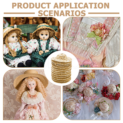 Doll Straw Hat DIY-WH0504-827C-1