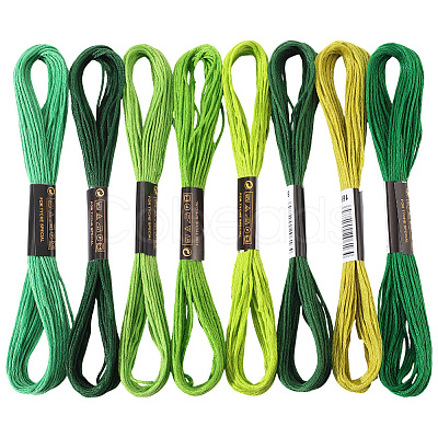 8 Skeins 8 Colors 6-Ply Polyester Embroidery Floss OCOR-CY0002-09C-1