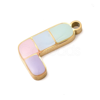 304 Stainless Steel Pendants STAS-K297-09L-G-1