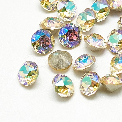Pointed Back Glass Rhinestone Cabochons RGLA-T110-4mm-001PS-1