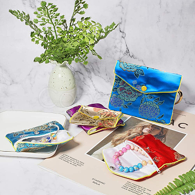Embroidery Damask Cloth Pouches Set ABAG-NB0001-14-1