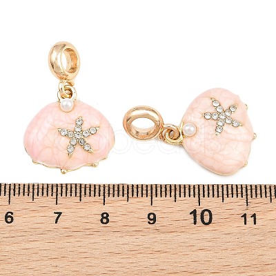 Alloy Enamel European Dangle Charms AL-CBAC2D3-04G-01-1