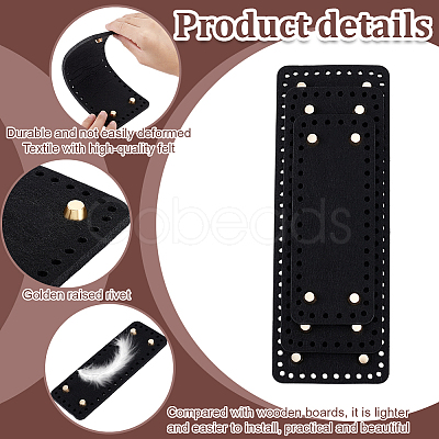 3Pcs 3 Sizes Rectangle Felt Bag Bottom FIND-WH0139-517A-1