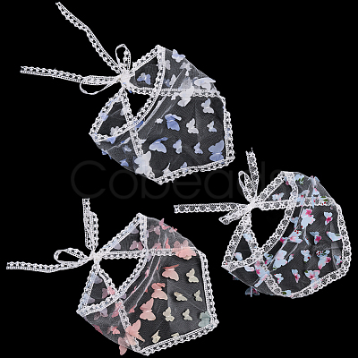 3Pcs 3 Colors Polyester Triangle Headscarf AJEW-CY0001-69-1