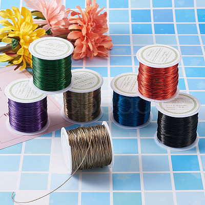 Round Copper Beading Wire for Jewelry Making YS-TAC0004-0.4mm-06-1