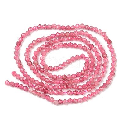 Natural Pink Tourmaline Beads Strands G-F619-20C-2mm-1