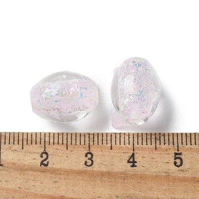 Handmade Foil Lampwork Beads Strands FOIL-Z001-04F-1