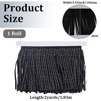 PU Imitation Leather Tassel Ribbon DIY-GF0013-45C-1