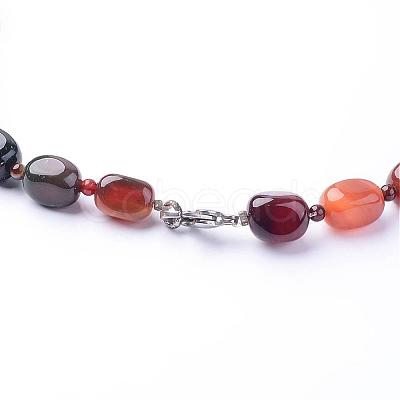 Gemstone Graduated Beaded Necklaces NIEW-F118-B-1