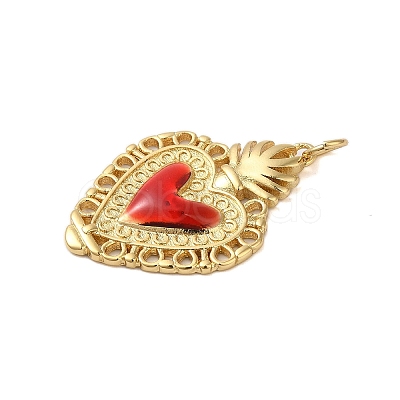 Rack Plating Brass Enamel Pendants KK-S372-01G-02-1