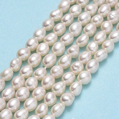 Natural Cultured Freshwater Pearl Beads Strands PEAR-J006-07C-1