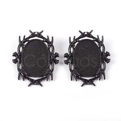 Zinc Alloy Brooch Findings PALLOY-WH0066-23B-1