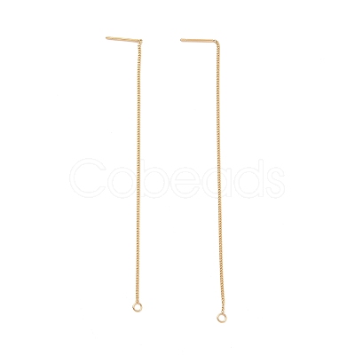 Ion Plating(IP) 304 Stainless Steel Stud Earring Finding X-STAS-E161-07G-1