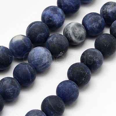 Natural Sodalite Beads Strands G-D682-6mm-1