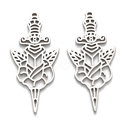 Non-Tarnish 304 Stainless Steel Pendants STAS-B054-04P-1