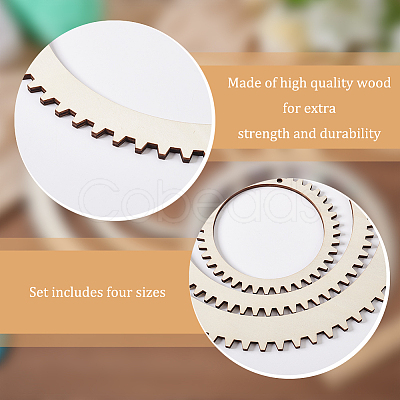 Wood Knitting Loom Kit TOOL-WH0155-76C-1