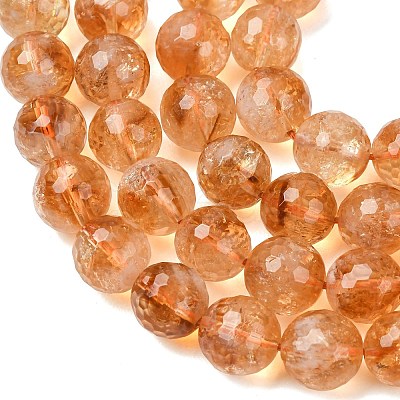 Natural Citrine Beads Strands GG-CBA59DD-C02-10mm-1
