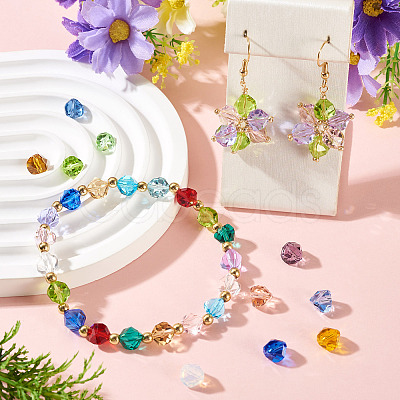 10Pcs Glass Imitation Austrian Crystal Beads GLAA-TADJ0001-11E-1