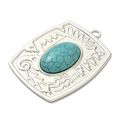 Dyed Synthetic Turquoise Big Pendants STAS-G374-05S-14-1