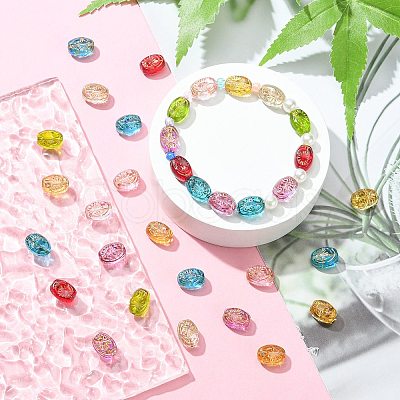 100Pcs Transparent Glass Beads Strands GLAA-CJ0002-10-1