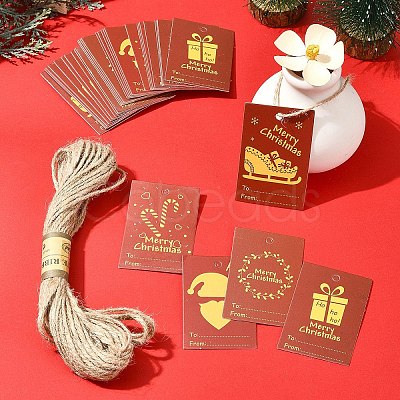 100Pcs Rectangle Paper Gift Tags CDIS-FS0001-19A-1