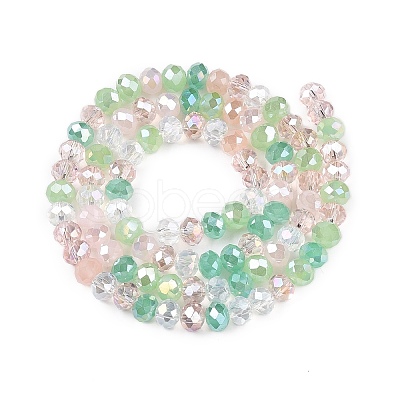 Electroplate Glass Beads Strands GLAA-T023-D16-04-1