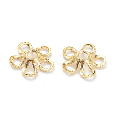 Brass Fancy Bead Caps KK-F826-01G-1