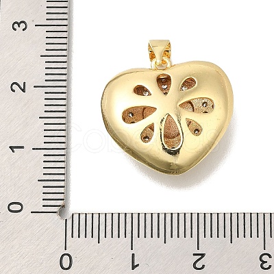 Brass Micro Pave Cubic Zirconia Pendants KK-R002-17G-1