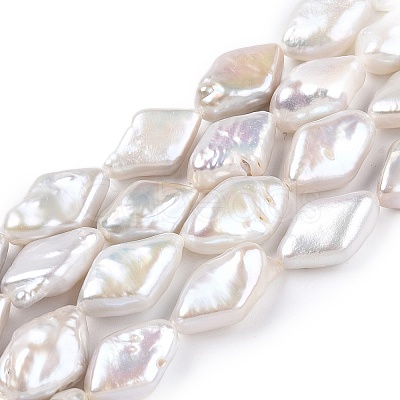 Natural Keshi Pearl Beads Strands PEAR-S020-I02-1