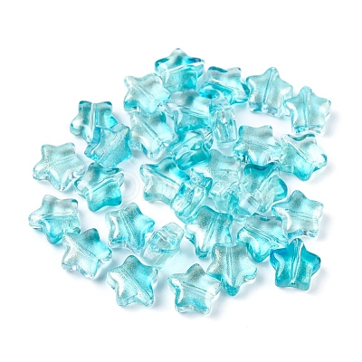Electroplate Glass Beads EGLA-E059-G-1