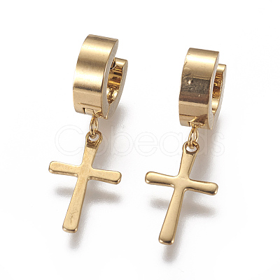304 Stainless Steel Hoop Earrings EJEW-O087-01-1