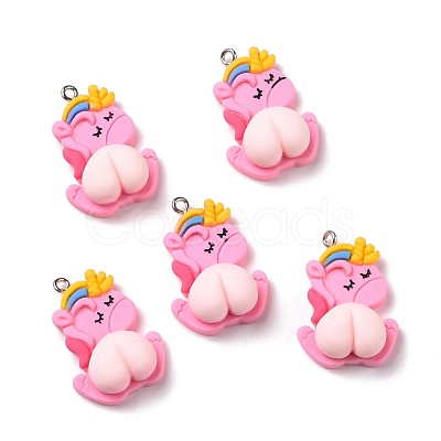 Opaque Resin Pendants RESI-G032-D03-1