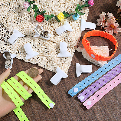 5Pcs 5 Colors Polyester Clothes Organizer Elastic Bands FIND-CN0001-67B-1