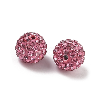Polymer Clay Rhinestone Beads RB-C1438-10mm-A23-1