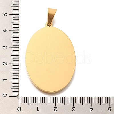 PVD Vacuum Plating 304 Stainless Steel Pendants STAS-U035-43G-01-1
