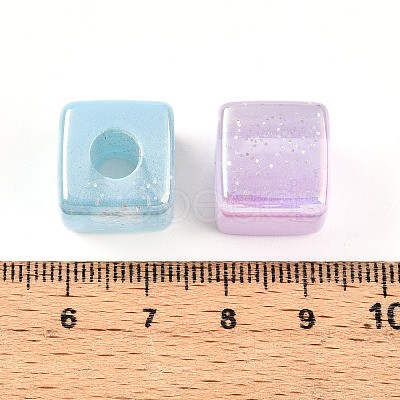 Transparent UV Plating Acrylic Beads OACR-I015-33-1