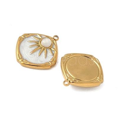 304 Stainless Steel Cat Eye Pendants STAS-V015-46G-1