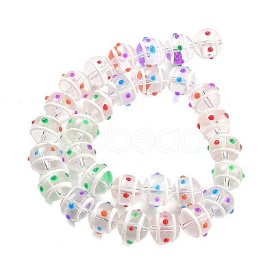 Glass with Enamel Beads Strands GLAA-M047-01A-1