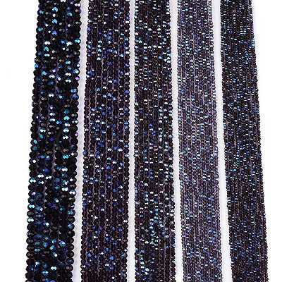 Electroplate Glass Beads Strands EGLA-A044-T6mm-L15-1