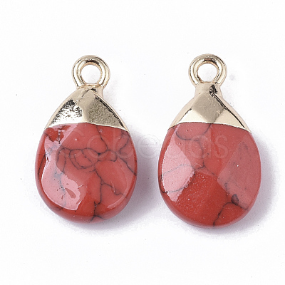 Synthetic Turquoise Pendants G-S359-017G-1