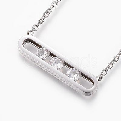 304 Stainless Steel Pendant Necklaces NJEW-P206-20P-1
