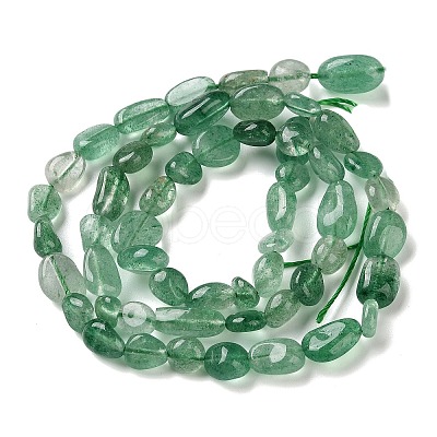 Natural Green Strawberry Quartz Beads Strands G-C268-A01-6x8mm-1