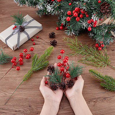 160Pcs Resin & Pvc Artificial Pine Needle Branches FIND-PH0025-62-1