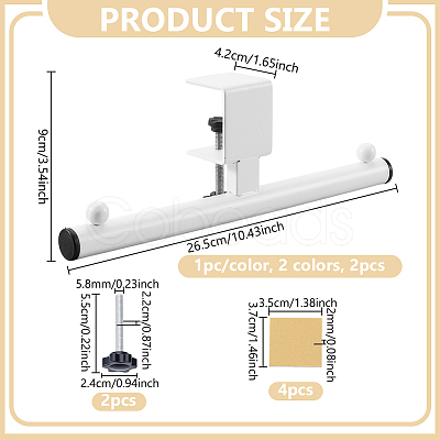 2Pcs 2 Colors Iron Table Desk Hanger Hook AJEW-NB0008-17-1