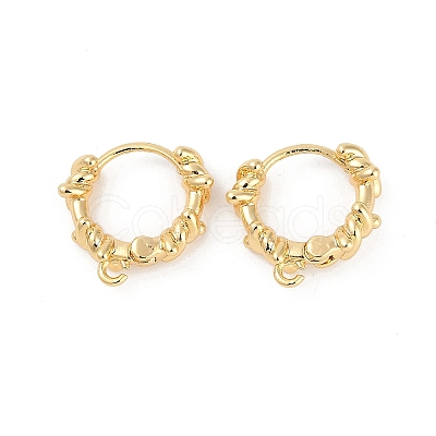 Brass Hoop Earring Findings KK-U043-16G-1
