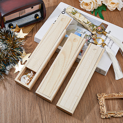 Rectangle Wooden Jewelry Box LS-AJEW-WH0513-09-1