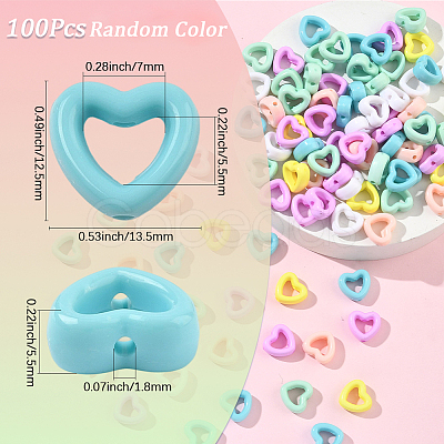 100Pcs Acrylic Bead Frame OACR-SP0001-72A-1