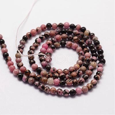 Natural Rhodonite Beads Strands G-N0204-01-3mm-1
